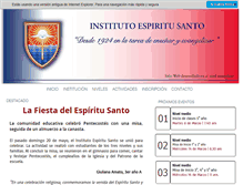 Tablet Screenshot of espiritusanto.edu.ar